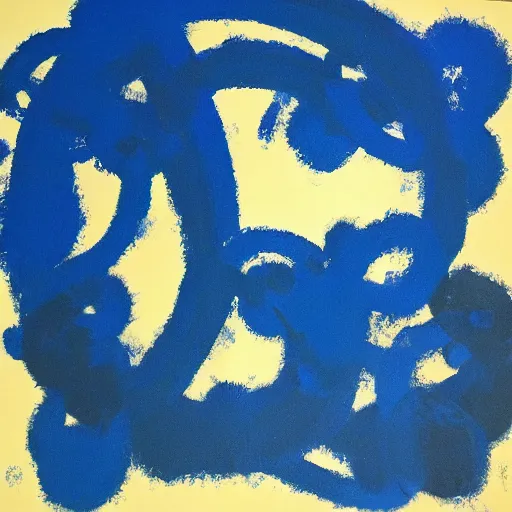 Prompt: art by yves klein