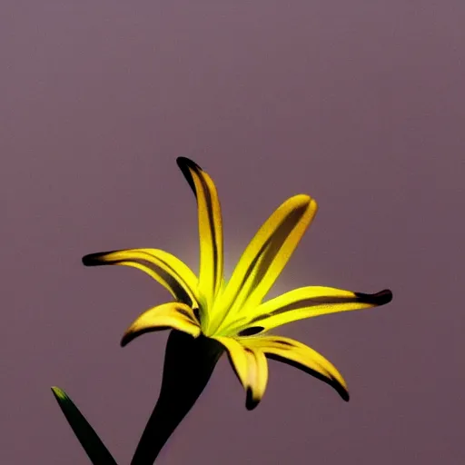 Image similar to A silhouette of a lily flower