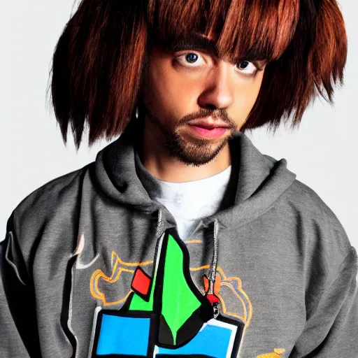 Image similar to shaggy from scooby doo cartoon if he were a hypebeast
