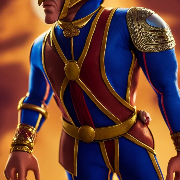 Image similar to cinematic portrait, captain falcon as sheik mohammad ruler of dubai, head and torso only, masterpiece, medieval arabia, sharp details,, hd, 4 k