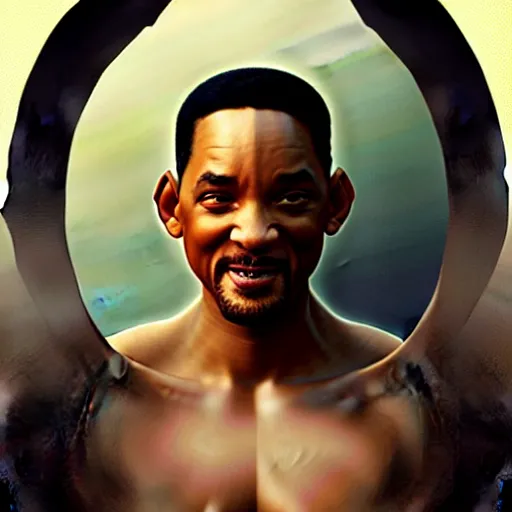 Image similar to will smith by tom bagshaw, slapping barrack obama by tom bagshaw, digital art by ilya kuvshinov