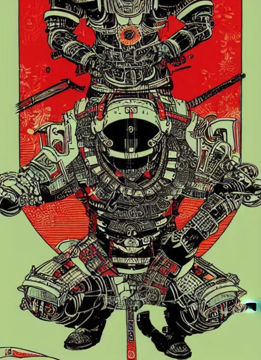 Image similar to cybernetic samurai by Yuko Shimizu