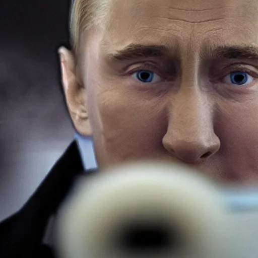 Image similar to cinematic portrait of putin sniffing coke using cocaine drugs high detailed 8 k insane detail