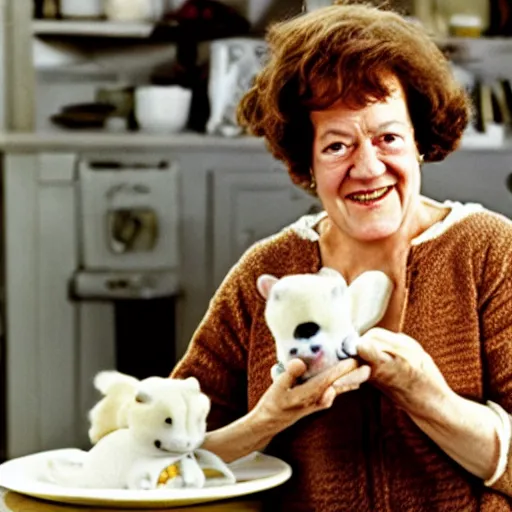 Image similar to photo of julia child as a calico critters