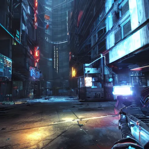 Image similar to NeoTokyo is a multiplayer tactical first-person shooter total conversion modification of Half-Life 2 in a futuristic cyberpunk setting, created by American developer Studio Radi-8.