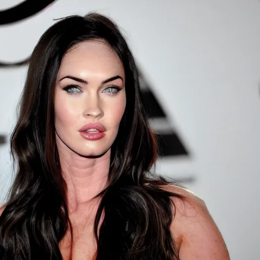 Image similar to close up of megan fox as a fox