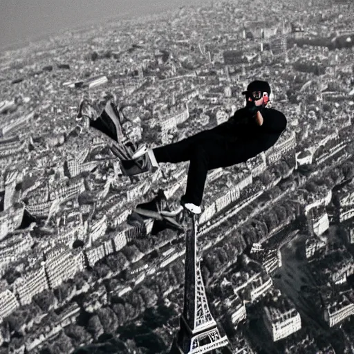 Image similar to keemstar falling from the top of the eiffel tower 3 5 mm