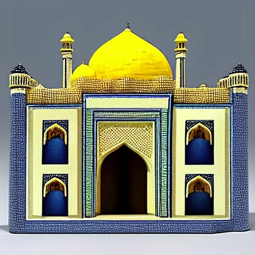 Prompt: cheese a reconstruction of the cheese taj mahal made ot of cheese, cheese