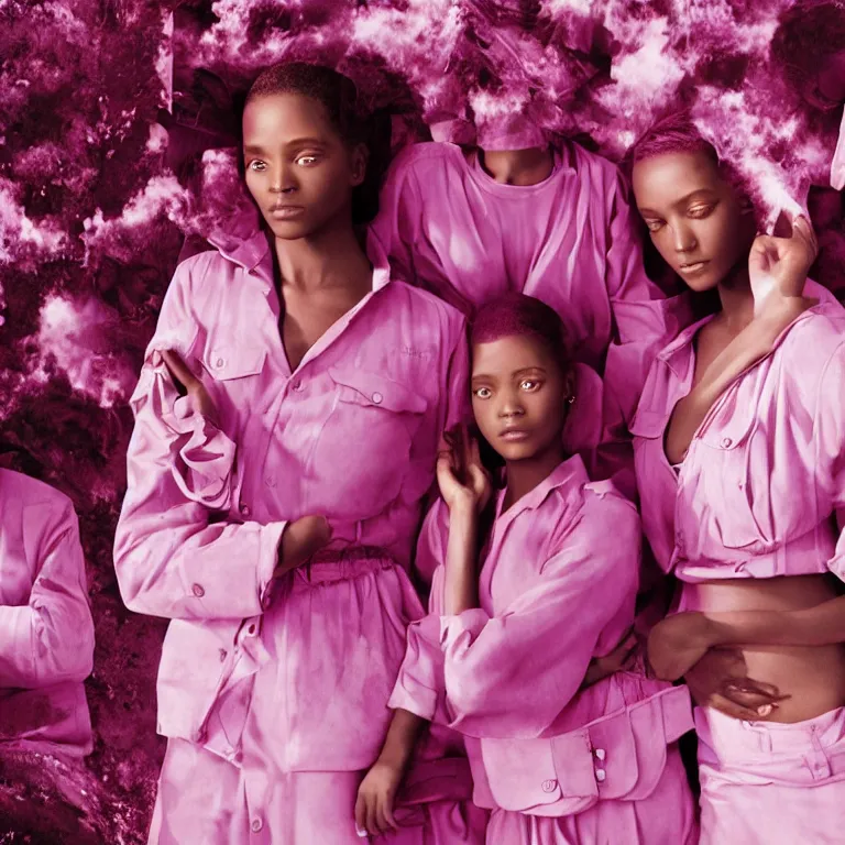 Image similar to portrait fragrance advertising campaign by richard mosse