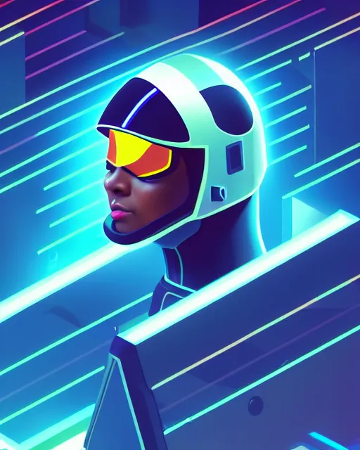 Prompt: isometric portrait of a starship captain with a helmet video game character, digital illustration portrait design perspective, detailed, gorgeous lighting, wide angle action dynamic portrait