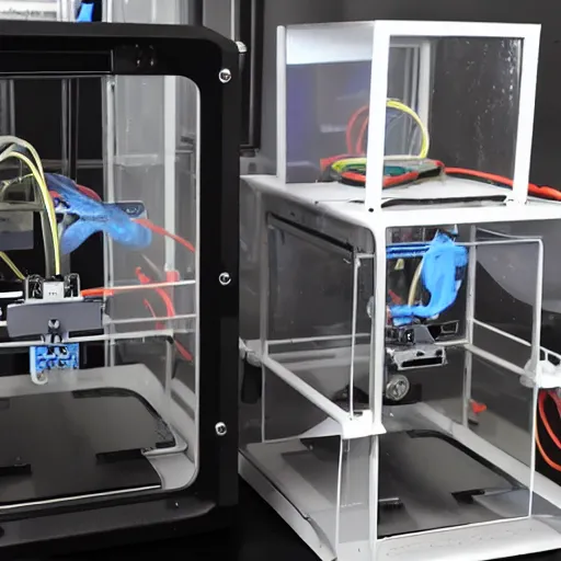 Prompt: a self - replicating 3 d printer