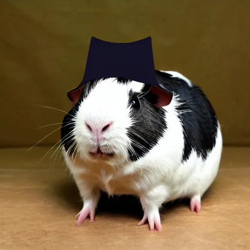 Image similar to a guinea pig wearing a samurai armour, in the style of anime