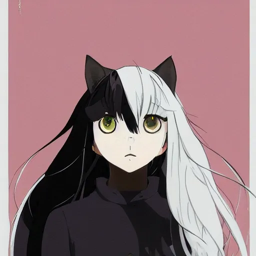 Image similar to a black cat wearing a lab coat, illustration concept art anime key visual trending pixiv fanbox by wlop and greg rutkowski and makoto shinkai and studio ghibli and kyoto animation symmetrical facial features