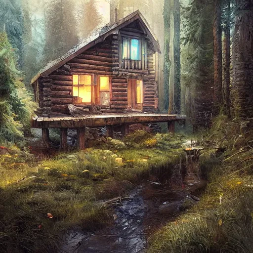 Image similar to a cabin in the woods by Klaus Wittmann