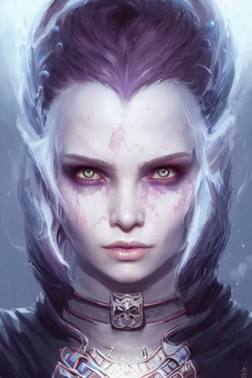 Image similar to beautiful necromancer girl, d & d, fantasy, portrait, highly detailed, headshot, digital painting, trending on artstation, concept art, sharp focus, illustration, art by artgerm and greg rutkowski and magali villeneuve