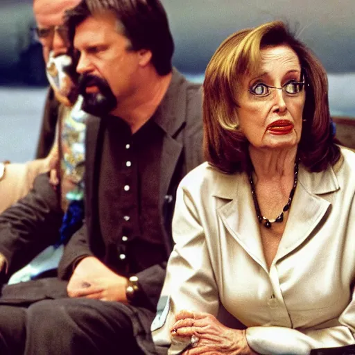 Image similar to the dude abides with nanci pelosi