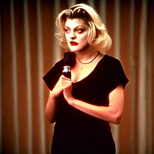 Prompt: sheryl lee as laura palmer in the tv show, twin peaks,