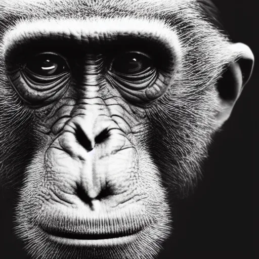 Prompt: monkey looking like Joe Biden, grey scale face, intricate, wild, highly detailed, hybrid animal, ape humanoid, looking like human, sharp focus