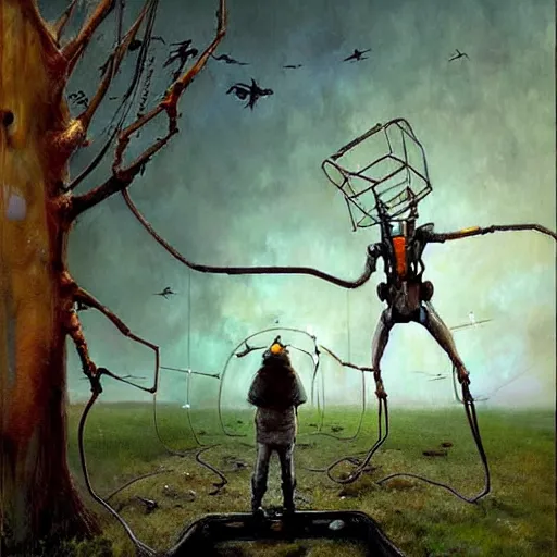 Image similar to half - life 3 concept art painting by esao andrews