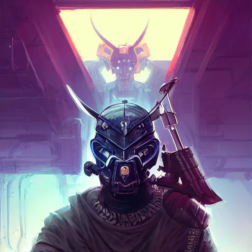 Image similar to cyberpunk viking helmet mask warrior goddess robot ninja fantasy, art gta 5 cover, official fanart behance hd artstation by jesper ejsing, by rhads, makoto shinkai and lois van baarle, ilya kuvshinov, ossdraws