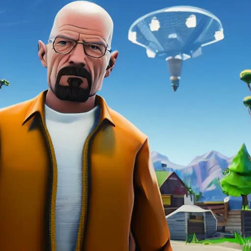 Image similar to walter white in fortnite