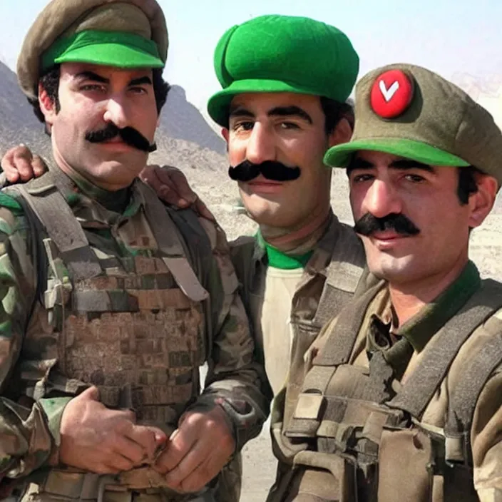 Image similar to mario and luigi in afghanistan