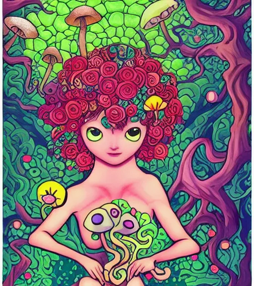 Image similar to Mushroom dryad by Jeremiah Ketner and Hiroyuki Mitsume-Takahashi and Goro Fujita and Pixar