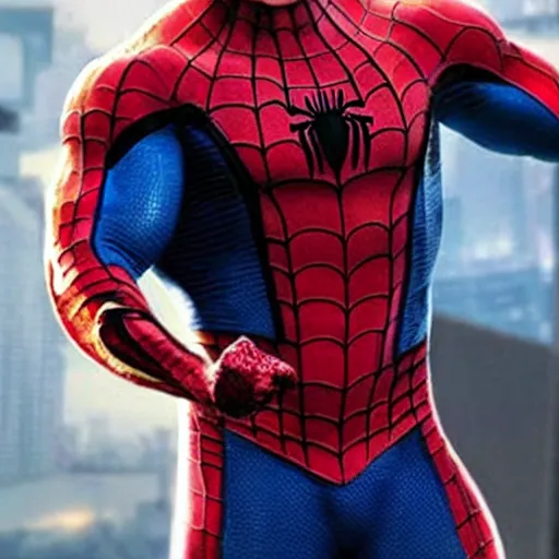 Image similar to dwayne johnson as spiderman