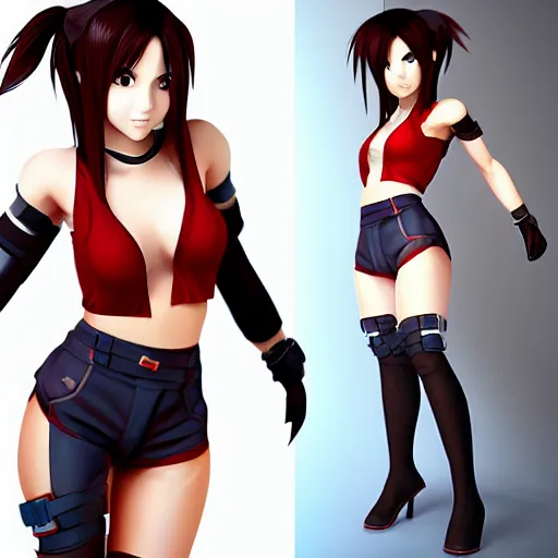 Image similar to high quality tifa lockhart dressed as avatar aang, trending on artstation