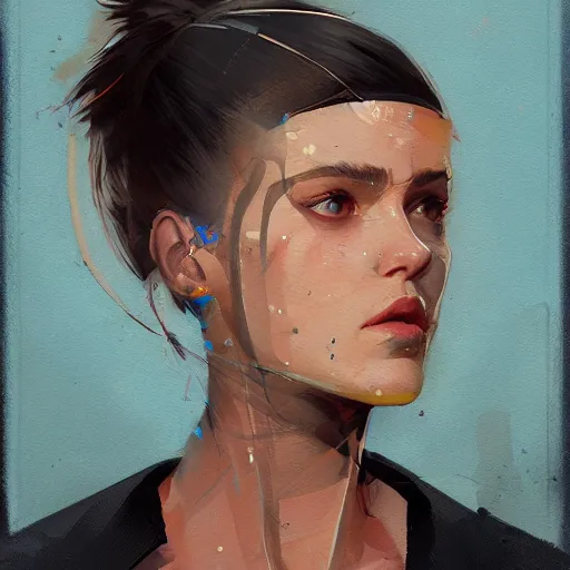 Image similar to Courtney Miller from Smosh profile picture by Greg Rutkowski, asymmetrical, Organic Painting , Matte Painting, geometric shapes, hard edges, street art, trending on the artstation:2 by Sachin Teng:4