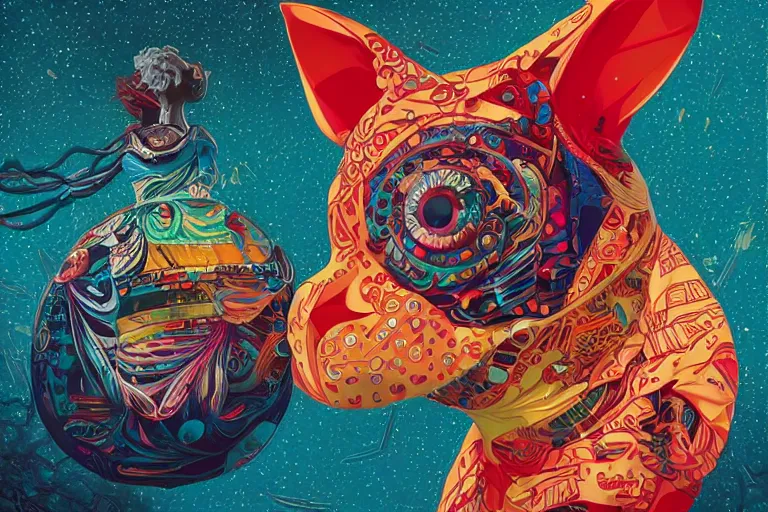 Prompt: a brain in fancy clothes, Tristan Eaton, victo ngai, artgerm, RHADS, ross draws
