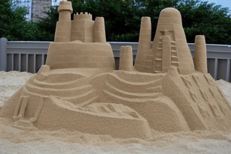 Image similar to a completed sand castle