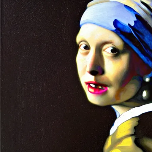 Image similar to Elon Musk, painting by Vermeer, in the style of Girl with a Pearl Earring