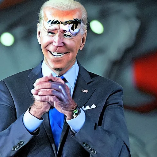 Image similar to Joe Biden combined with a Bionicle