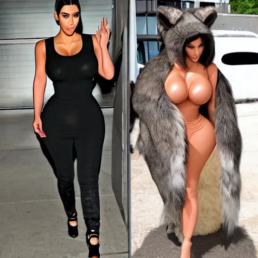 Prompt: kim kardashian as a furry