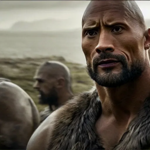 Image similar to dwayne johnson in vikings 4 k quality super realistic