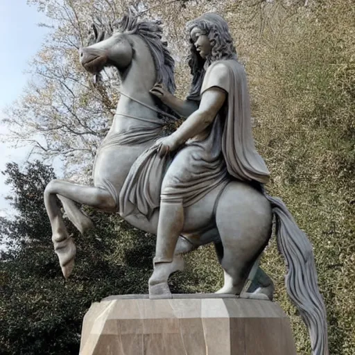 Image similar to beautiful stone sculpture of st George and the dragon