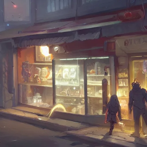 Prompt: concept art of a store that sells everything in the universe, by greg rutkowski