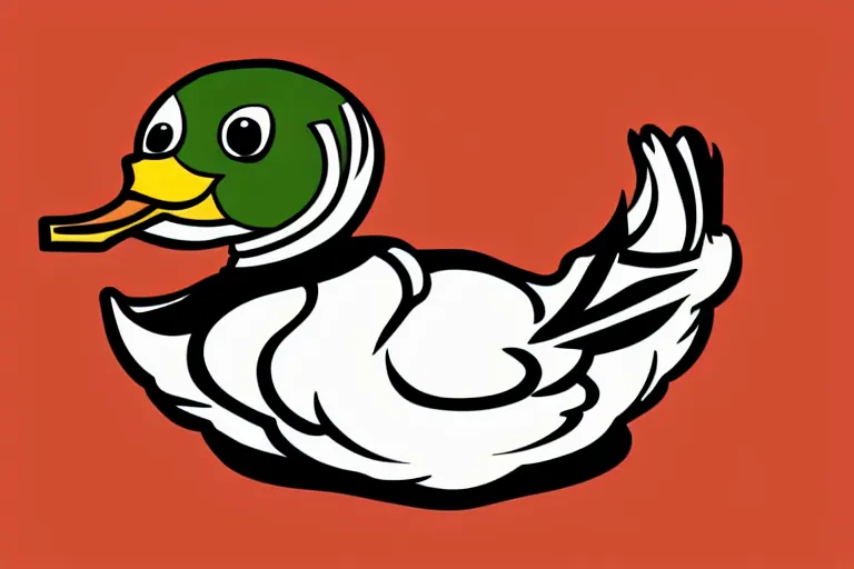 Prompt: a vector illustration of a smoking duck in lowbrow art style, highly detailed, elegant, intricate