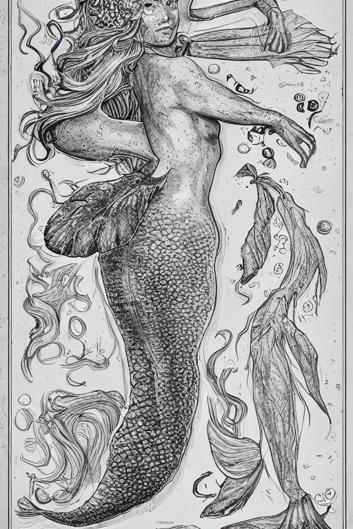 Image similar to anatomy of a mermaid