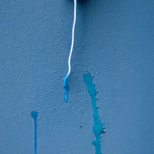 Image similar to dripping electrical blue paint across the shape of a female