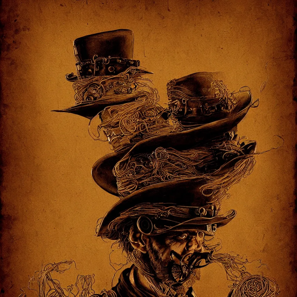 Image similar to steampunk spaghetti western wanted poster, wanted RANDEL BROTHERS dead or alive, elegant, highly detailed, digital painting, concept art, sharp focus, illustration, by Sergio Leone