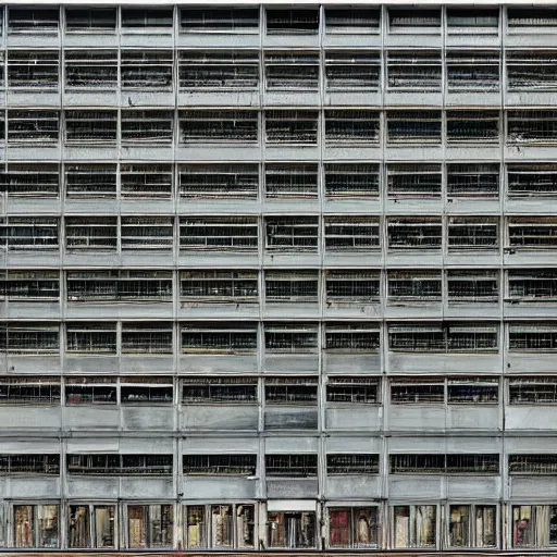 Image similar to hundred different makeshift doors combined on a building, photographed by andreas gursky, sony a 7 r 3, f 1 1, ultra detailed,