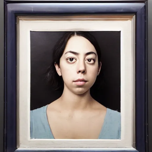 Image similar to a masterpiece portrait photo of a beautiful young woman who looks like a korean aubrey plaza