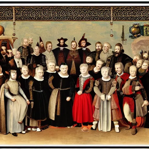 Prompt: a class photo from 1 5 4 2