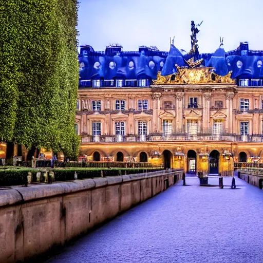 Image similar to award winning photo of Luxembourg palace, Paris, 4k