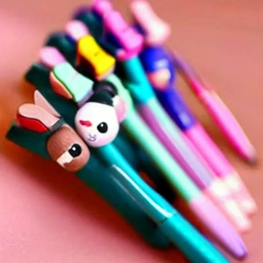 Prompt: cute pen with human features, super cute, tiny , adorable, awww aspiring, very cute