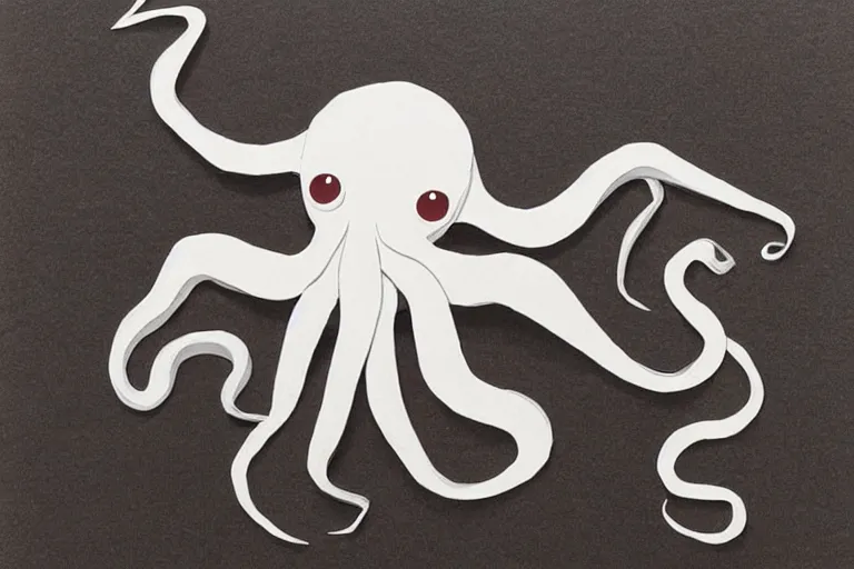 Prompt: Paper cut art, octopus by Ayumi Shibata