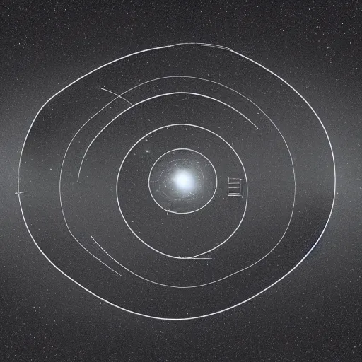Image similar to a matte painting of astronomical diagrams projecting the distances between celestial bodies by emiliano ponzi, james gilleard, george ault, david hockney, atey ghailan, albert namatjira, marius borgeaud, minimalist, bauhaus, retrofuturism, postminimalism, concept art, matte background, matte drawing, magical realism, space art, generative art