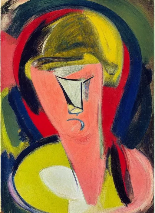 Image similar to willem de kooning, portrait of a girl